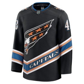 Dresovi Washington Capitals 2024-25 Fanatics Premium Tom Wilson Treći Crno - Muške